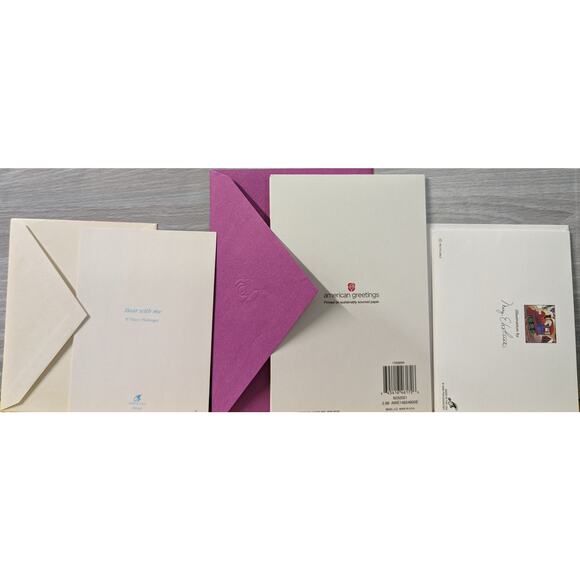 Lot of 3 Teddy Bear Vintage Greeting Cards Marriage Elder Anniversary Christmas - Picture 6 of 6